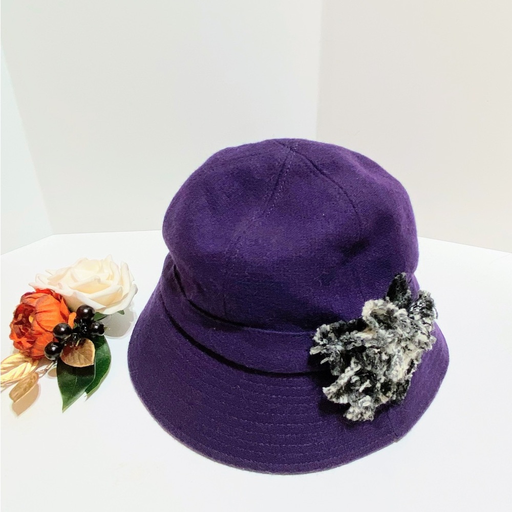 Betmar New York Women’s Hat purple color wide 8”